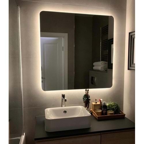 Kare Ledli Banyo Aynası